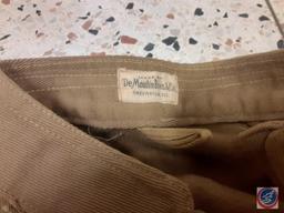 Vintage Demoulin Bros & Co. Greenville, Ill. Military Shirt & Pants (markings NHG - No size markings