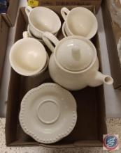 Pottery Barn cream dish set