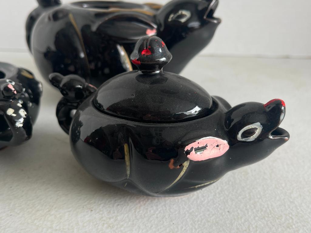 Vintage Stafford Redware Stacking Tea Pot