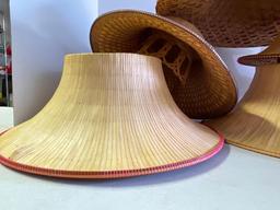 Group of Large Straw Hats