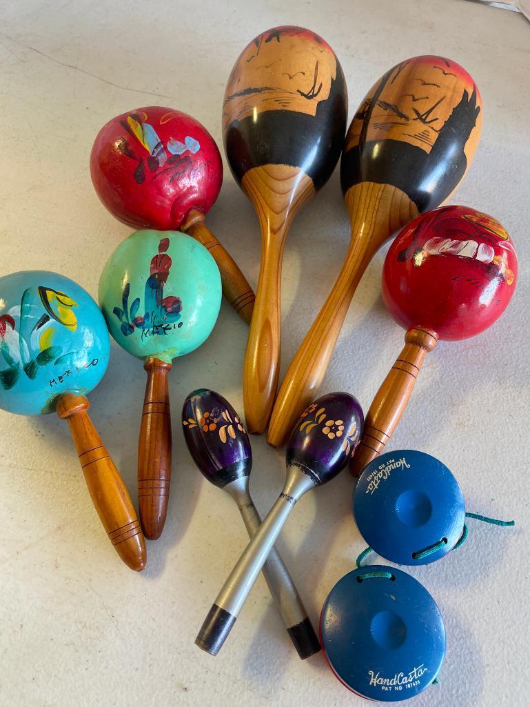 Group of Wooden Maracas'