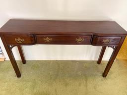 Vintage Davis Cabinet Co. Wooden Entry Table