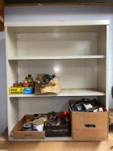 Metal Shelving Unit and Contents (Front Garage Wall)