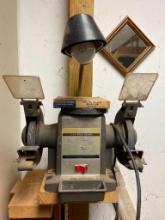 Vintage Sears and Roebuck 1/2 HP Bench Grinder (Front Garage Wall)