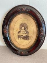Oval Vintage Wooden Frame