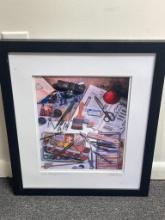 Framed and Signed Original Dan Patterson Photograph - Titled Dad's Drawing Board