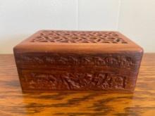Carved Wooden Trinket Box