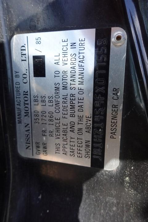 #4101 1985 NISSAN 300 ZX 85658 MILES AUTO TRANS V6 3000 ENG T TOP POWER PKG