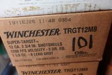 WINCHESTER 12 GAUGE 2 3/4 INCH 1 1/8 OUNCE 8 LEAD SHOT 250 ROUNDS