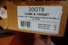 FIOCCHI 20 GAUGE GAME AND TARGET 2 3/4 INCH 7/8 OUNCE LEAD SHOT 8 250 ROUND