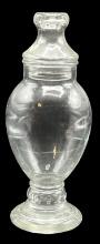 Vintage Glass Apothecary Jar—10” Tall