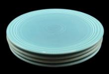 (4) Vintage Fiesta Chop Plates (Blue)