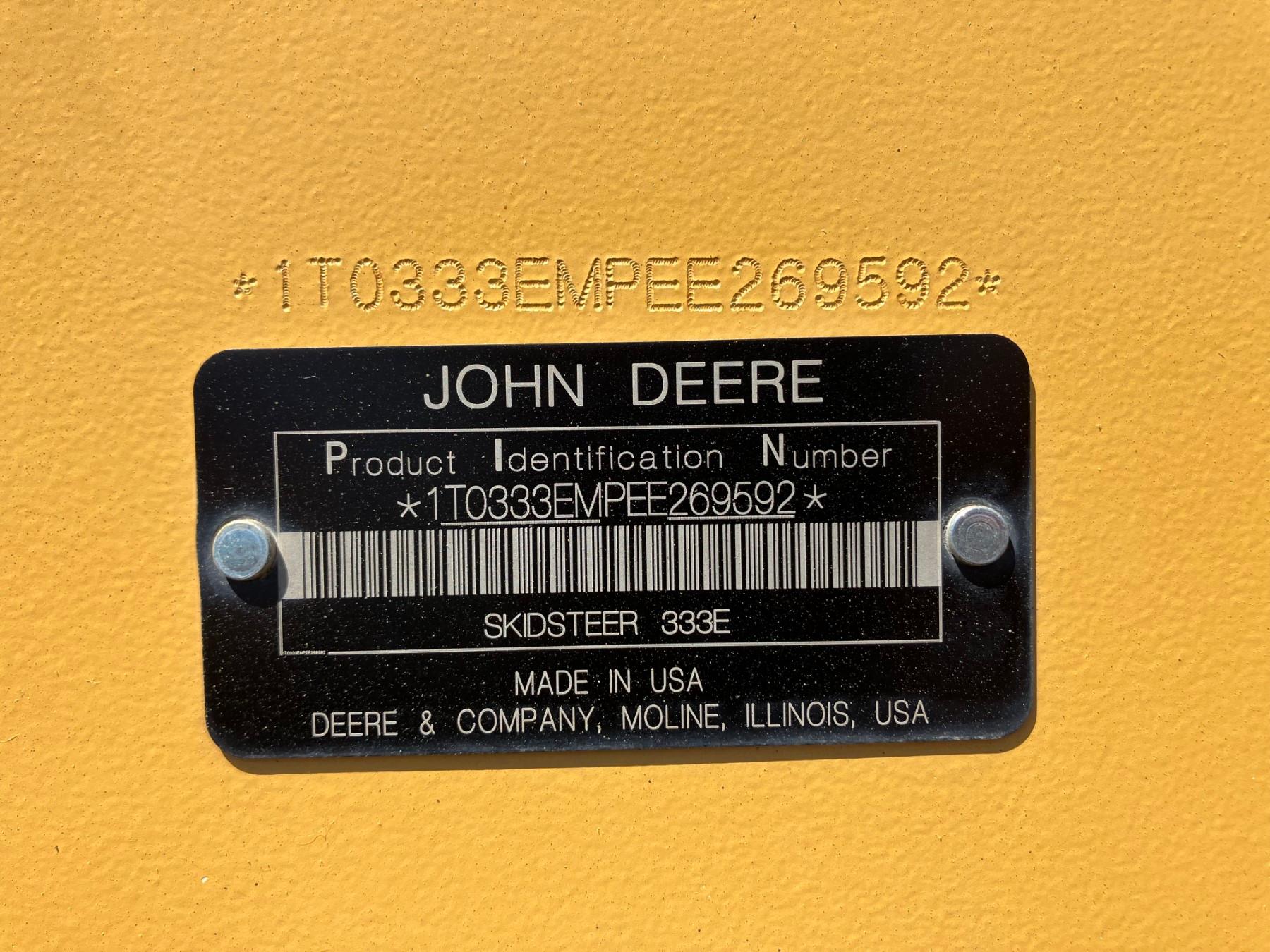 JOHN DEERE 333E SKID STEER