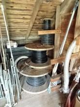 Contents of Upstairs Room: Copper Wire, PVC Fittings, Rubber Mats, Spreaders, and Miscellaneous
