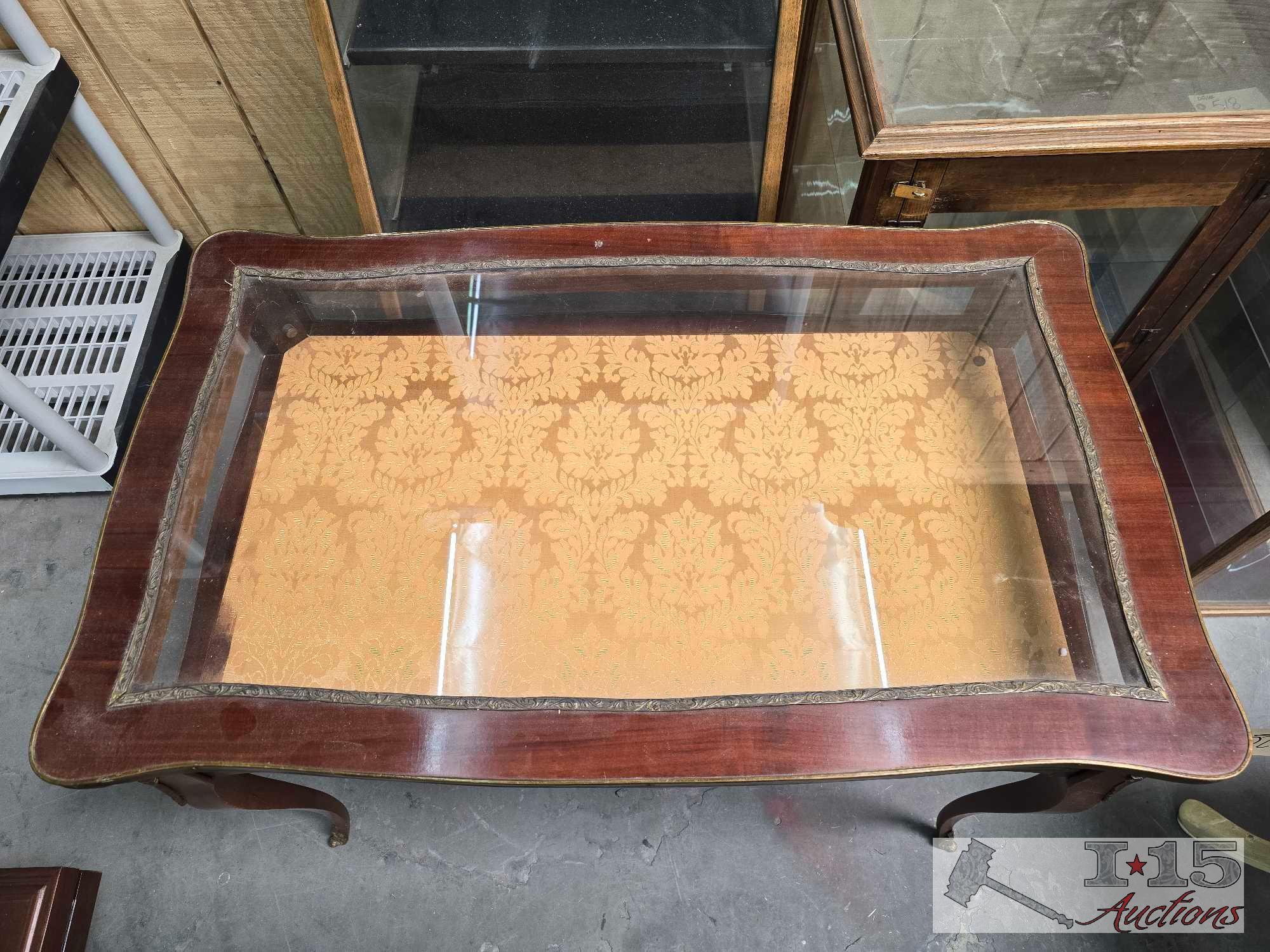 Glass Top Display Table