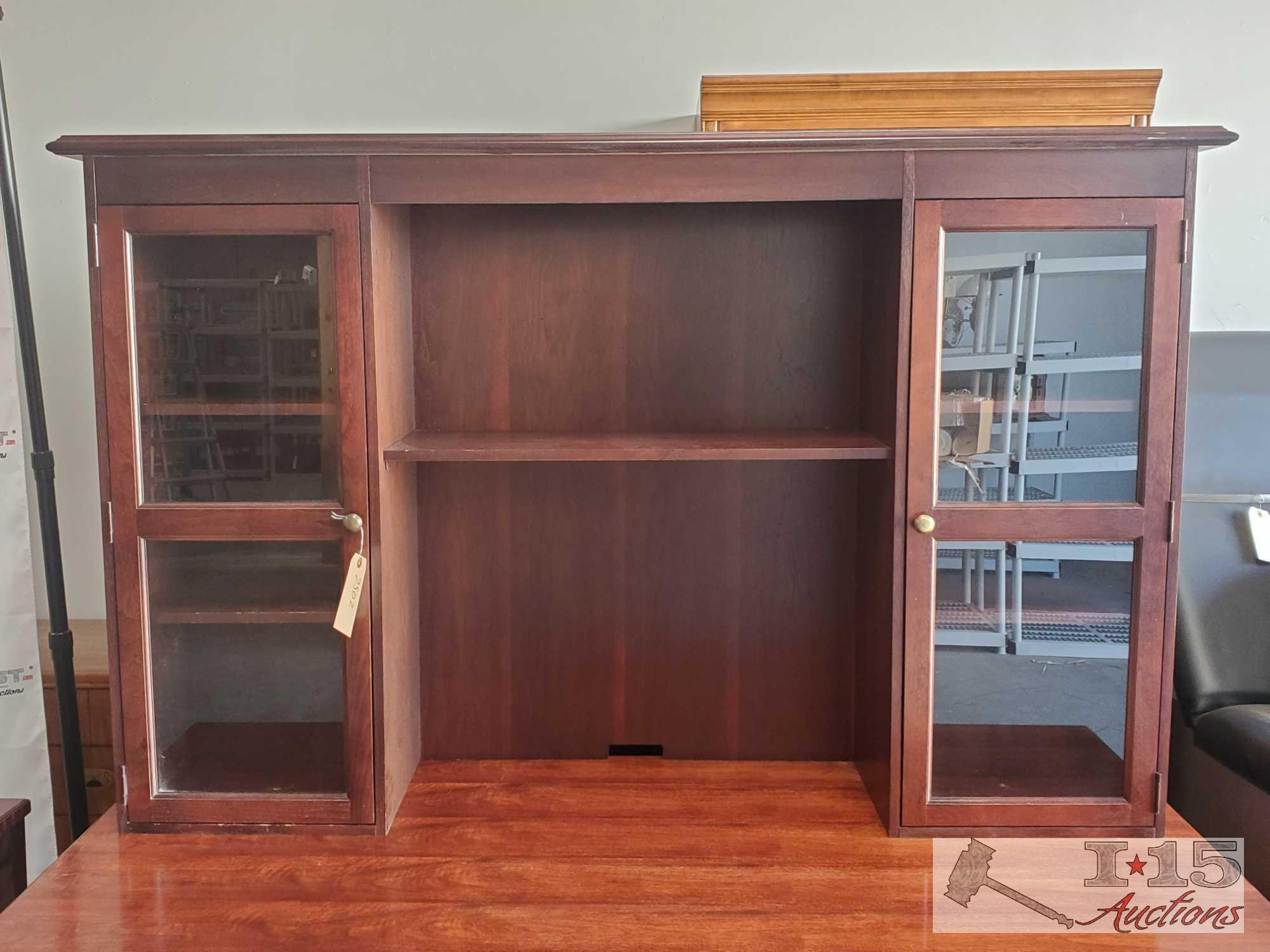 Computer Desk With Glass Cabinets