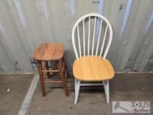 Wooden Kitchen Chair & Bar Stool