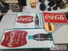 (3) Coca-Cola Tin Signs
