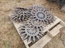 Rotary Hoe Wheel Cultivators on Pallet