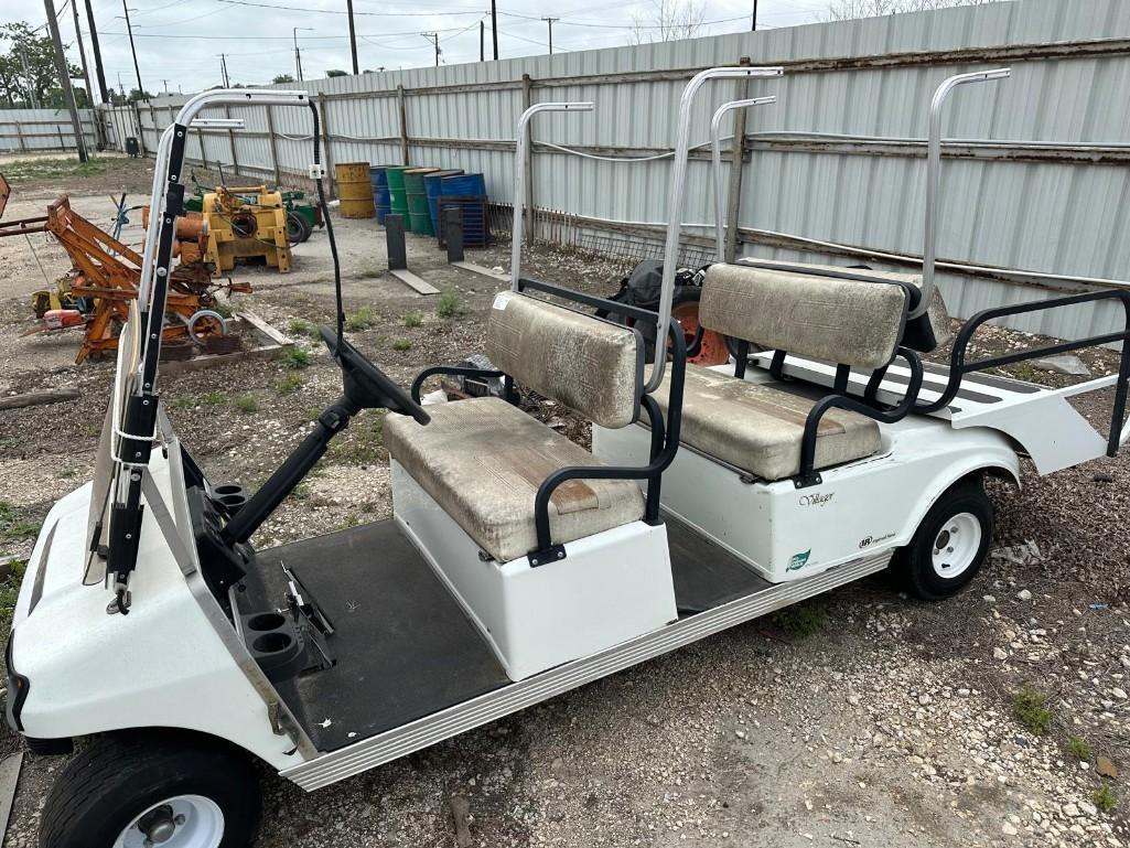 White Golf Cart