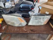 Pair of Headlights and Mirrors for Dodge Ram Pickup Truck