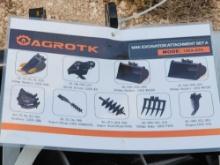 2024 Unused Agrotk Mini Excavator Attachment Set of (9)