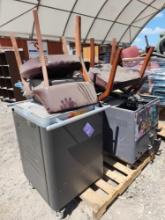 Group of Utility Carts, Chairs, Group of Headphones on 2 Pallets