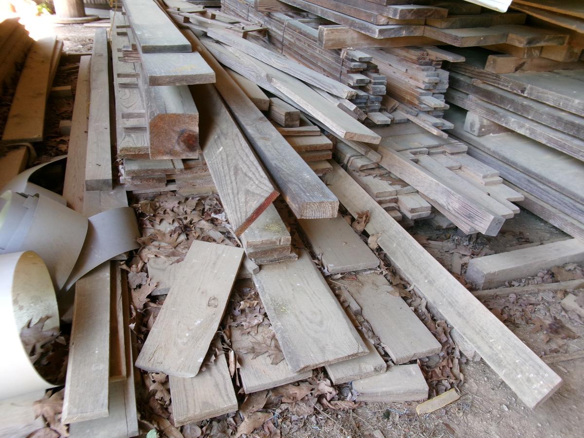 PILE OF ROUGH CUT LUMBER