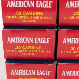 500rds American Eagle 30carbine 110grMC Ammunition