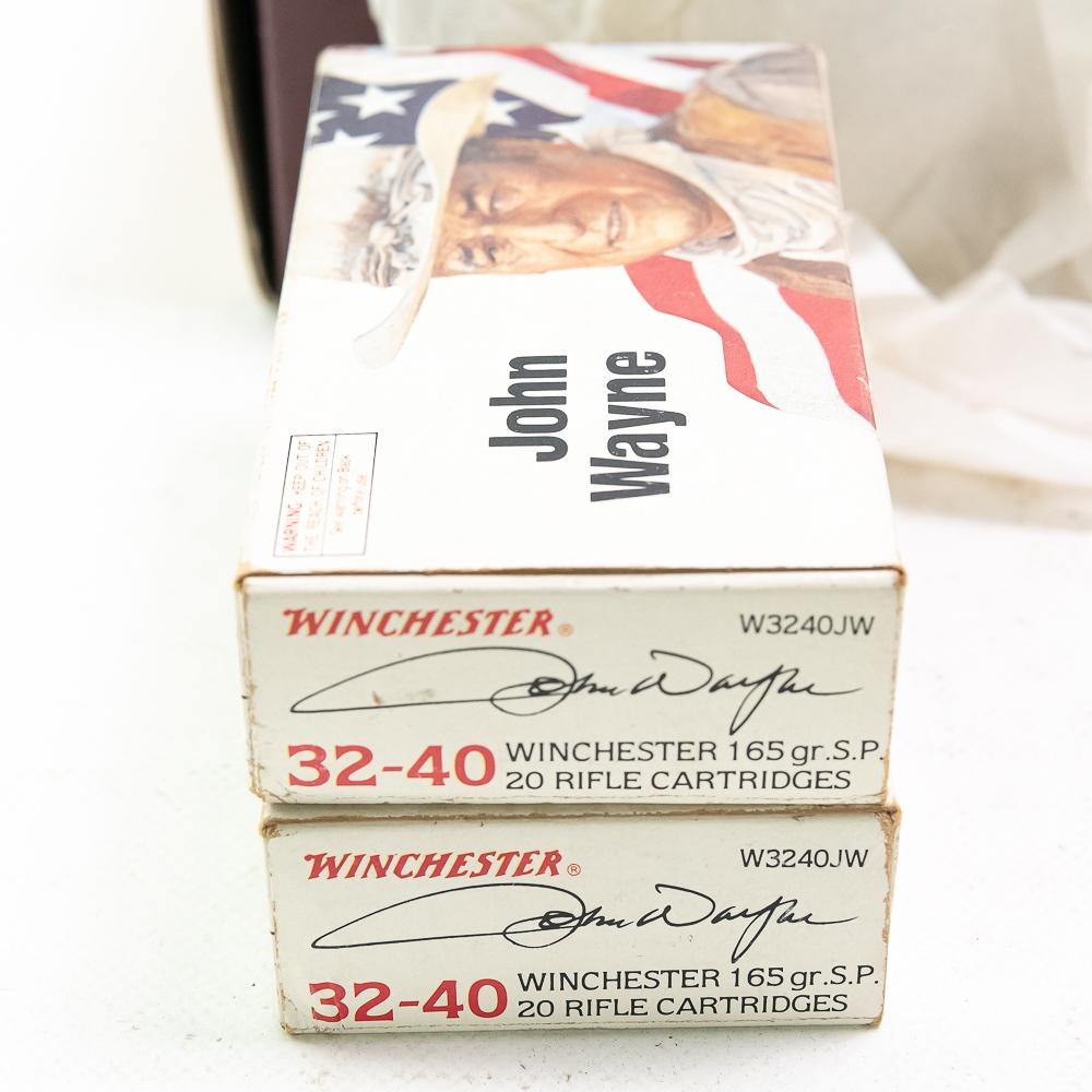 John Wayne Belt & Holster Set and 32-40 Cartridges