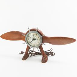 Art Deco WWII Era Howard Sea Plane Prop Clock