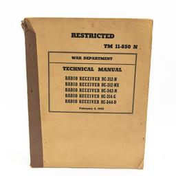 WWII US Radio Operator TM FM Manual Lot (12)