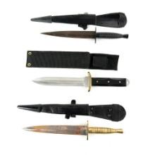 3 Replica US Military Commando Knives