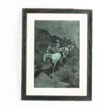 Framed Frederic Remington Print 1903