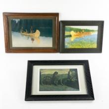 Collection of (3) Framed Remington Western Prints