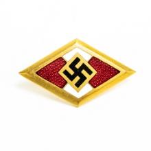 WWII German Hitler Youth Gold Honor Badge-Deschler