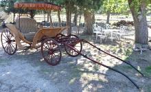 Wicker Phaeton Horse Carriage
