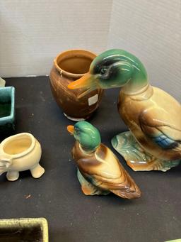 vintage pottery pottery ducks planters etc.