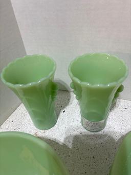 large collection of fire king jadeite