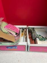 Barbie fashion doll trunk doll some clothes
