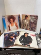 Record albums, including Whitney Houston, Bobby Brown, Michael Jackson, and more