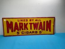 Mark Twain cigars metal sign