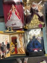 (4) collector, edition Barbie dolls