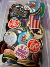 Collection of vintage buttons and patches