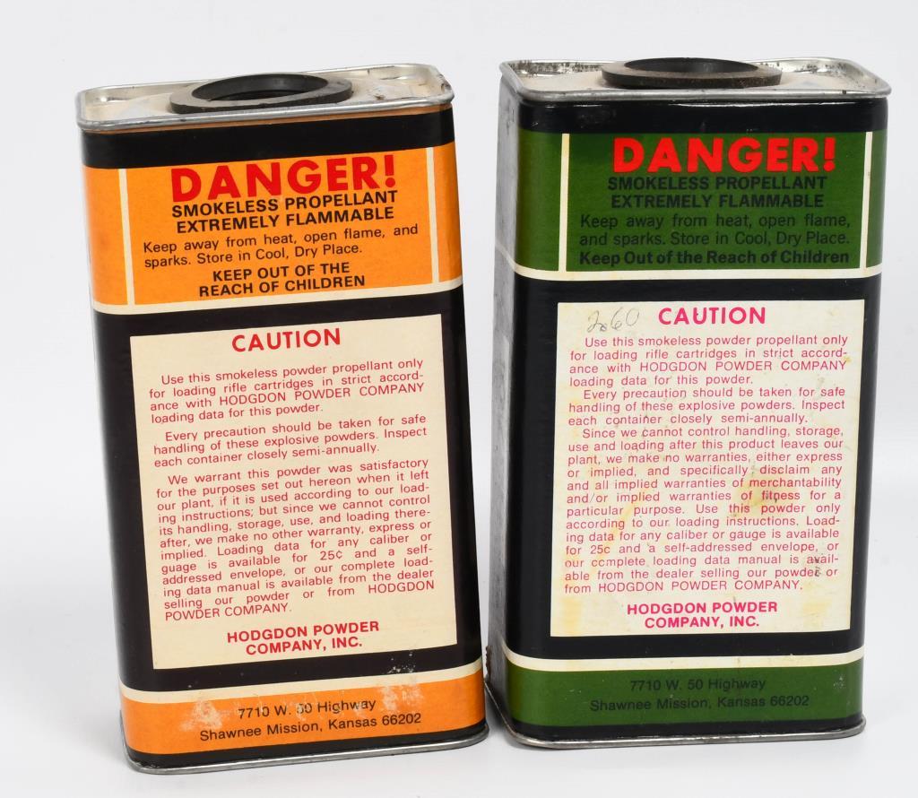 2 Containers Of Hodgdon H450 & H870 Gun Powder