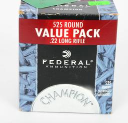 525 Rounds of Federal Champion .22 LR Ammo
