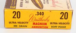 20 Rounds of Weatherby .340 WBY Mag Ammunition
