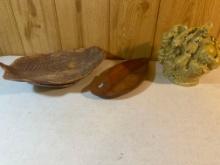 Porcelain Home Decor Bowl, Wooden Candy/ Peanut Dish, Ceramic Fruit Basket