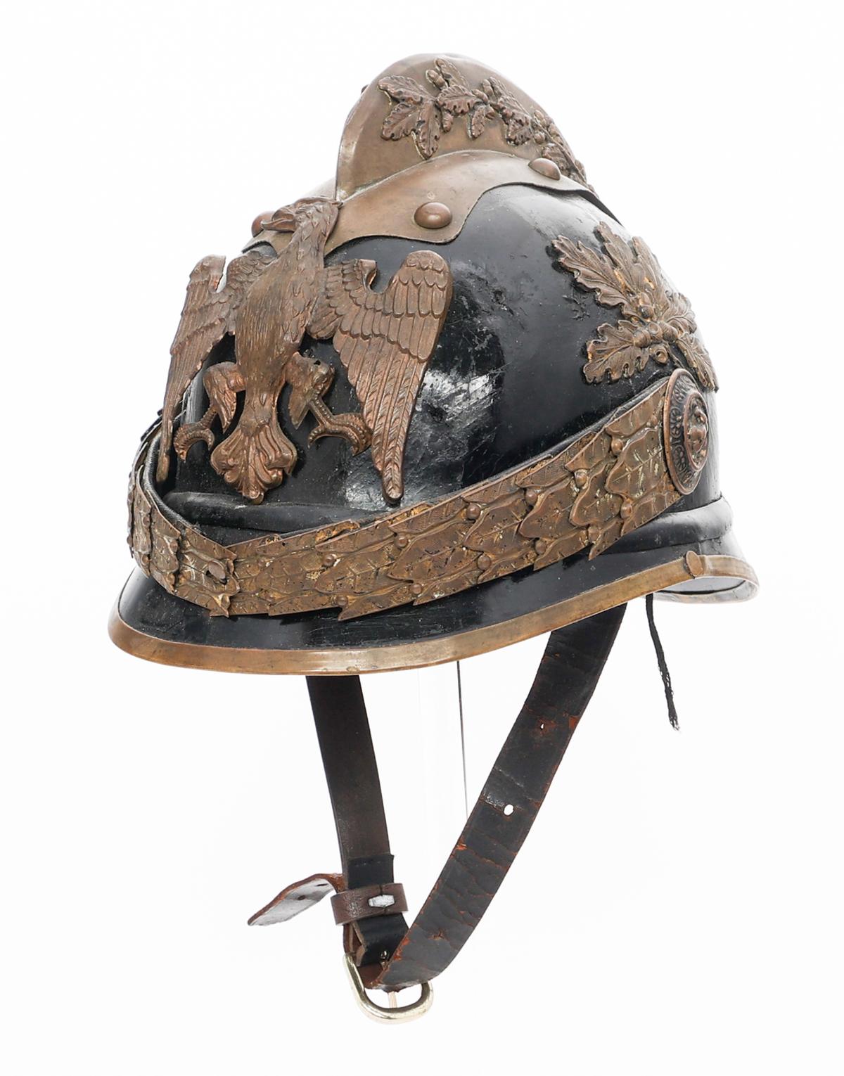 EARLY 20th C. IMPERIAL GERMAN FIREFIGHTER HELMET