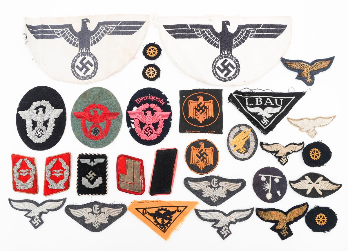 WWII GERMAN EAGLE INSIGNIA & TRADE PATCHES